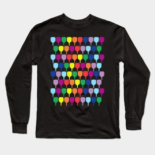 Rainbow pickleball paddles Long Sleeve T-Shirt